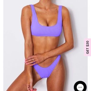 White Fox Boutique Palm Springs Ribbed Swimsuit